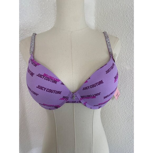 Juicy Couture Intimates 5 Pack Bikini Underwear & Push Up Bra Matching Set